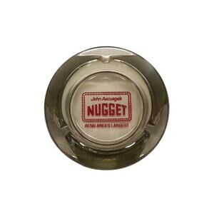 Nugget Casino Ashtray John Ascuaga's Reno Area's Largest 4.50" Round Vintage